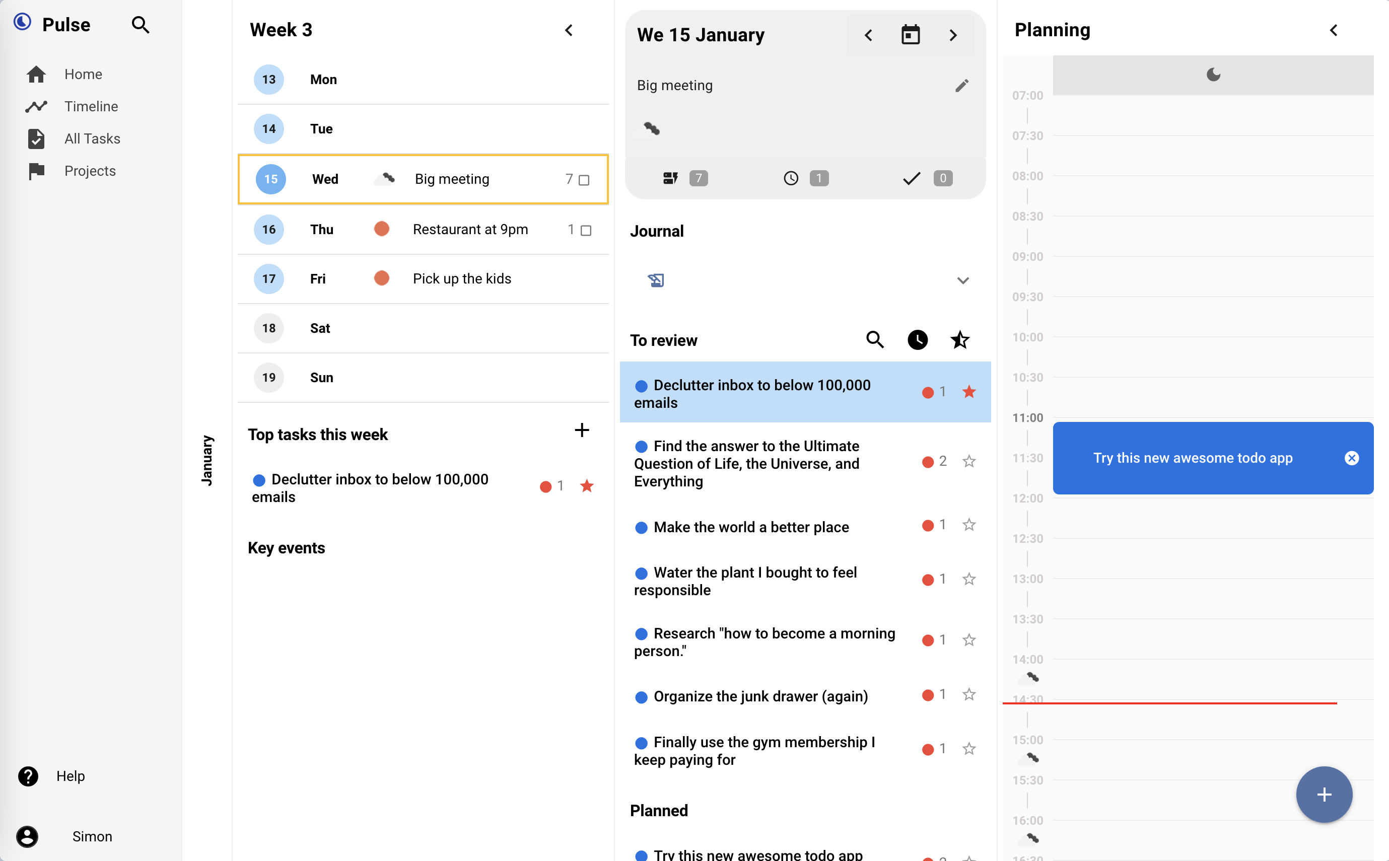 Pulse is a great todo app